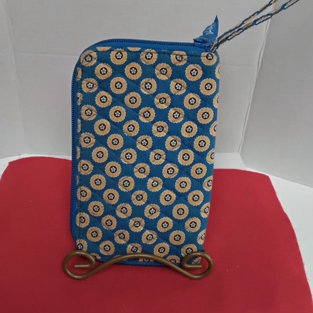 VERA BRADLEY Zip Around Wallet Wristlet - Riviera Blue